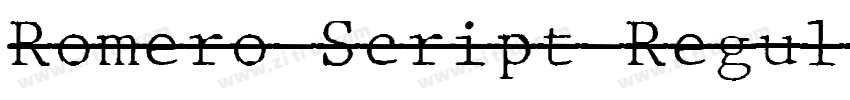 Romero Script Regul字体转换